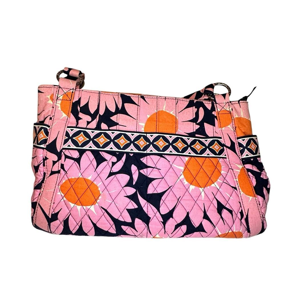 VERA BRADLEY PINK MULTI-COLO MEDIUM SATCHEL SHOULDER BAG